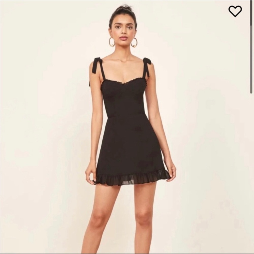 Reformation Christine Dress in Black